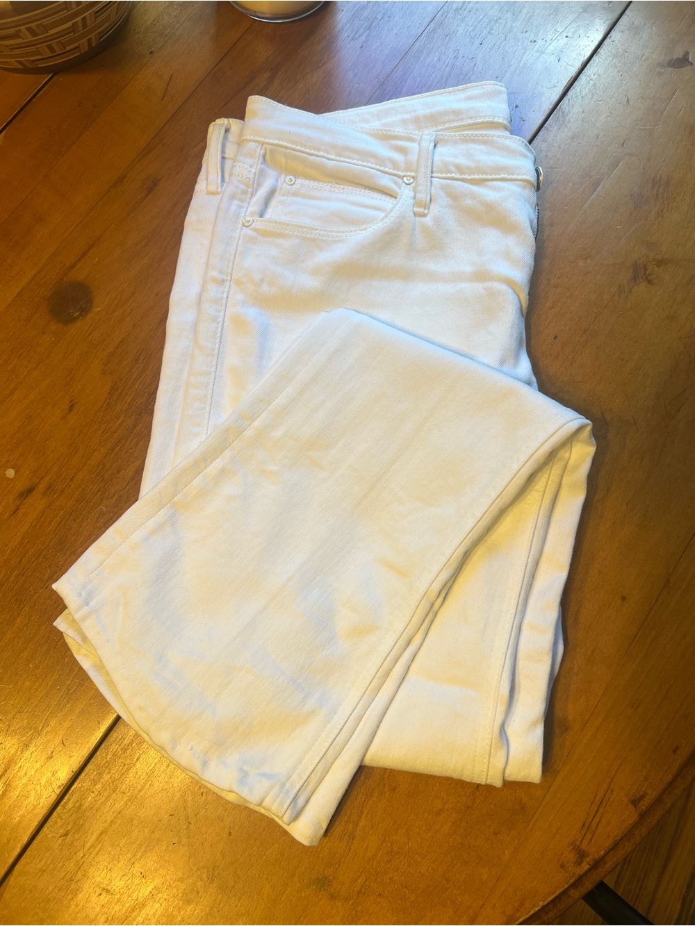 MOTHER Straight Leg Jeans in White